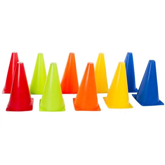 Kit Cones De Agilidade 23cm Funcional 10 unidades Yangfit - Vermelho+Azul Menor preço em Kit Cones De Agilidade 23cm Funcional 10 unidades Yangfit - Vermelho+Azul
