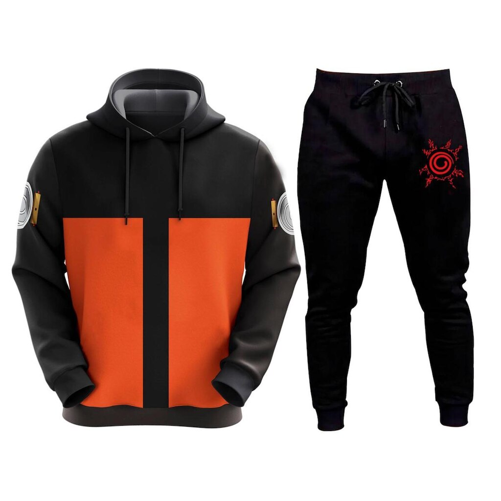 Kit Conjunto De Moletom Blusa E Calça Narutoo Anime Escolha Personagem