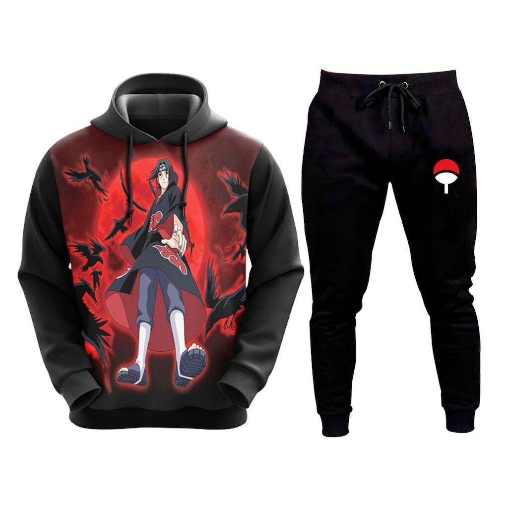 Kit Conjunto De Moletom Blusa E Calça Narutoo Anime Escolha Personagem