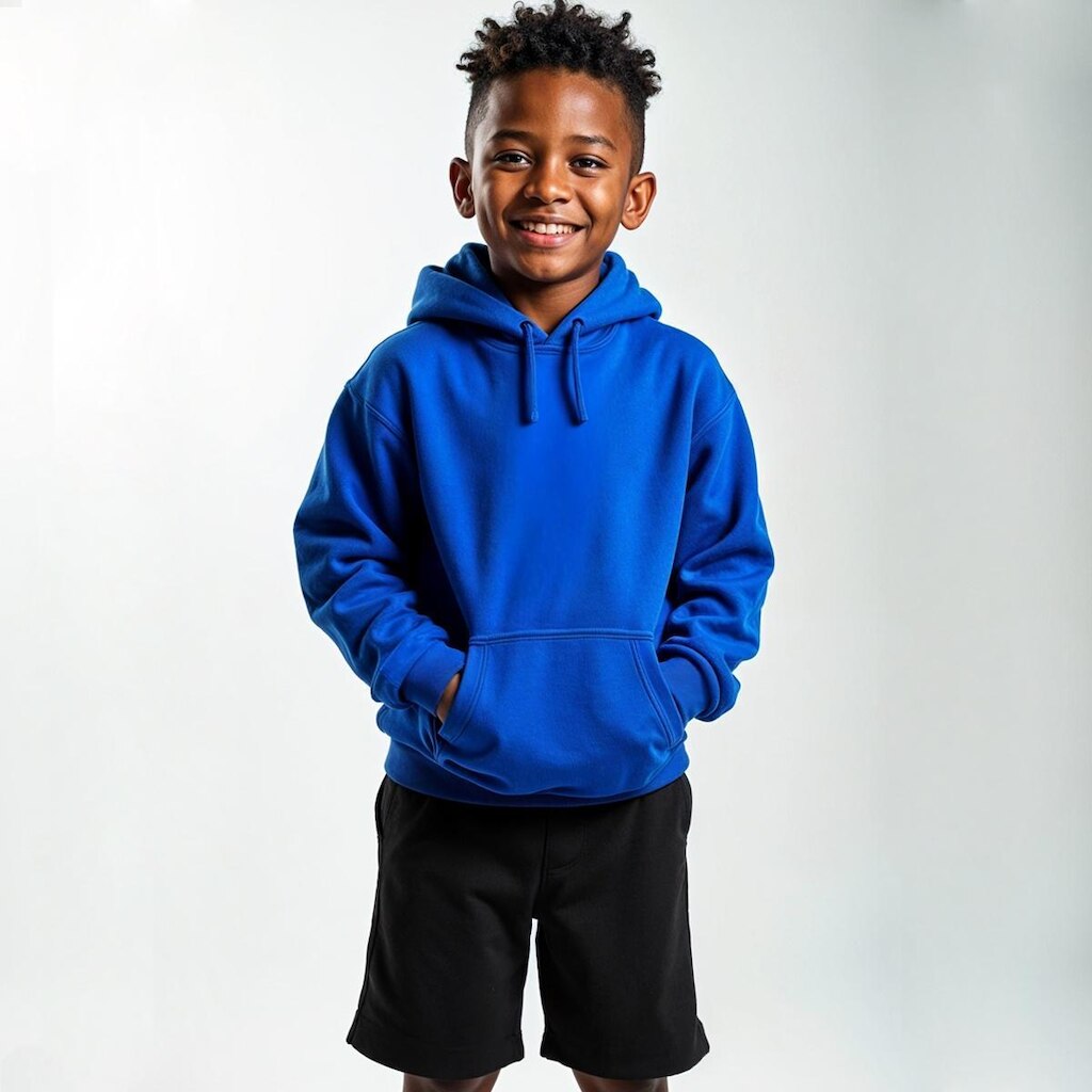 Kit Conjunto Infantil Moletom Canguru Para Meninos Com Capuz