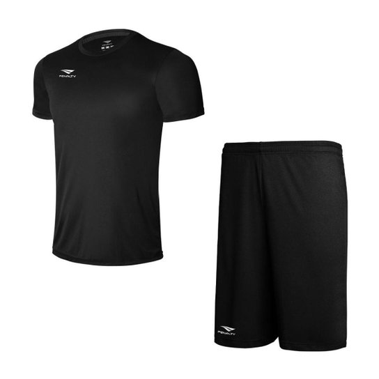 Kit Conjunto Juvenil Camisa Penalty X+Calção Penalty X - Preto Menor preço em Kit Conjunto Juvenil Camisa Penalty X+Calção Penalty X - Preto