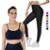 KIT conjunto TOP ALÇA FINA bojo + CALÇA leg LEGGING BÁSICA Feminino Academia Corrida 640 - Preto+Branco