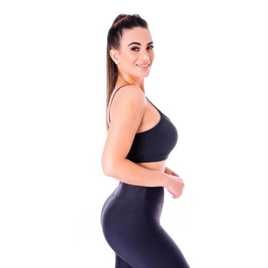 Kit conjunto TOP ALÇA FINA bojo + Short LEGGING REDINHA Feminino Academia Corrida 644