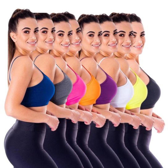 Kit conjunto TOP ALÇA FINA bojo + Short LEGGING REDINHA Feminino Academia Corrida 644