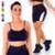 Kit conjunto TOP ALÇA FINA bojo + Short LEGGING REDINHA Feminino Academia Corrida 644 - Colorido