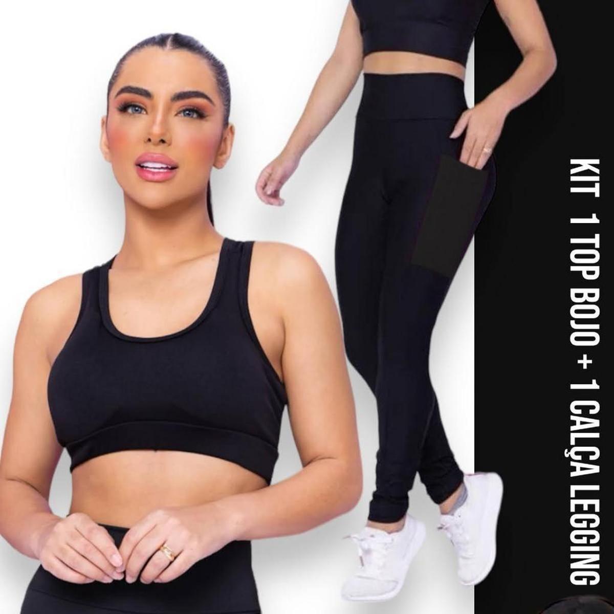 Kit conjunto TOP ALÇA MÉDIA bojo + CALÇA LEGGING BOLSOS Feminino Academia Corrida Fitness 701 Menor preço em Kit conjunto TOP ALÇA MÉDIA bojo + CALÇA LEGGING BOLSOS Feminino Academia Corrida Fitness 701