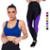 KIT conjunto TOP ALÇA MÉDIA bojo + CALÇA LEGGING REDINHA Feminino Academia Corrida Fitness 700 - Azul