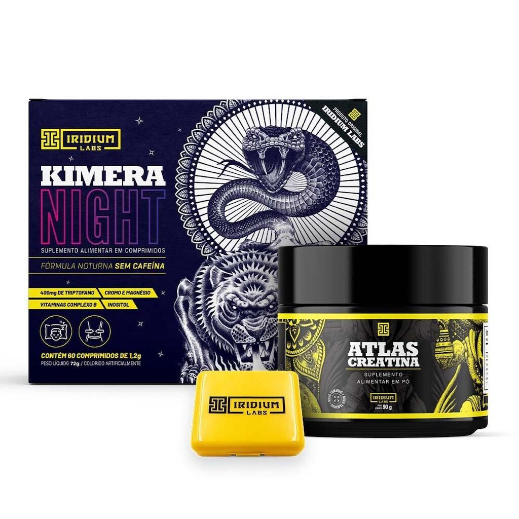Kit Creatina + Kimera night  + Porta Cápsula -  Iridium Labs