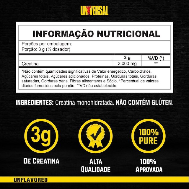 Kit Creatina Monohidratada 500g Refil + Coqueteleira - Universal Nutrition