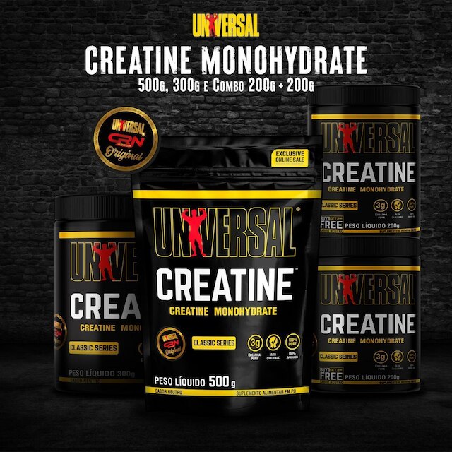 Kit Creatina Monohidratada 500g Refil + Coqueteleira - Universal Nutrition