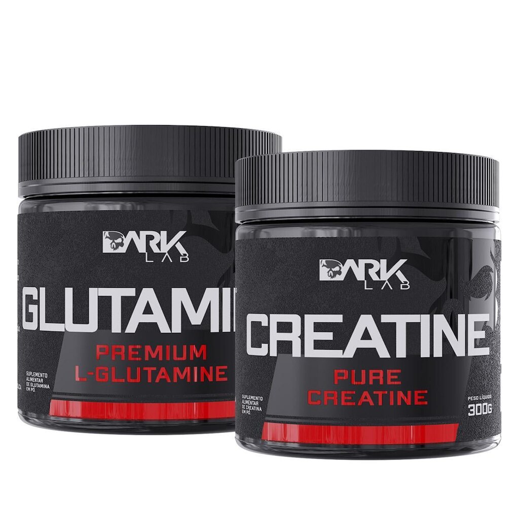 Kit Creatina Pura 300g + Glutamina Pura 300g Dark Lab