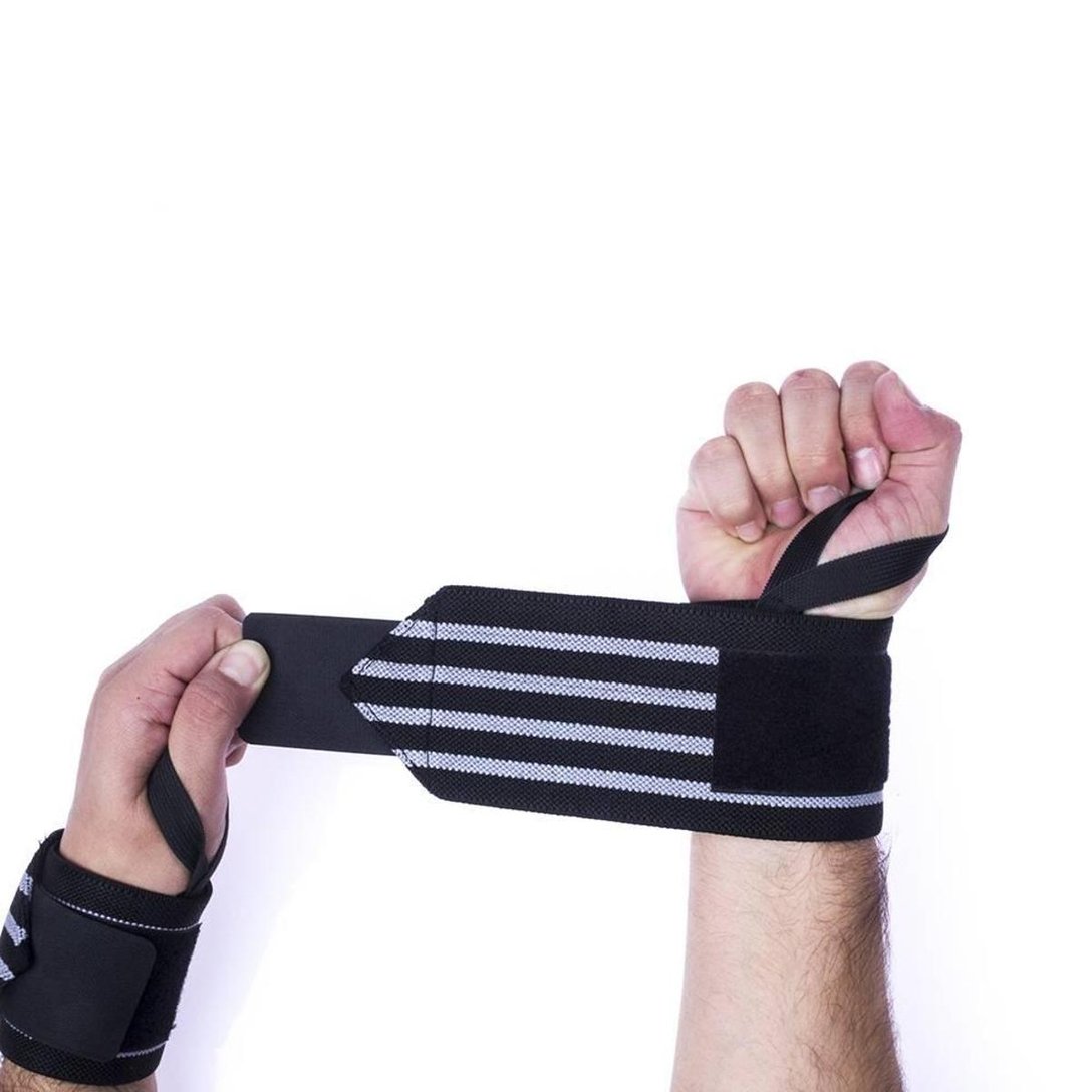 Kit Crossfit Munhequeiras Profissional (Par) + Luva Hand Grip Couro