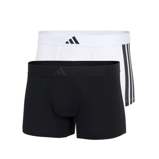 Kit Cueca Adidas Boxer 3 Listras Active Flex Algodão 2 Peças