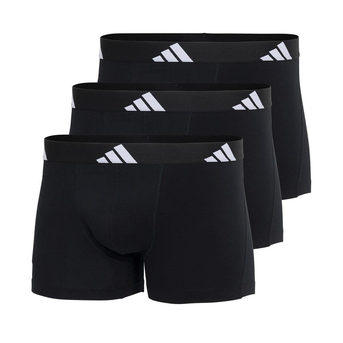 Kit Cueca Adidas Boxer Active Flex Algodão 3 Peças Preta Menor preço em Kit Cueca Adidas Boxer Active Flex Algodão 3 Peças Preta