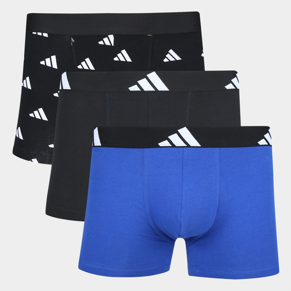 Kit Cueca Boxer Adidas  3 Peças Menor preço em Kit Cueca Boxer Adidas  3 Peças