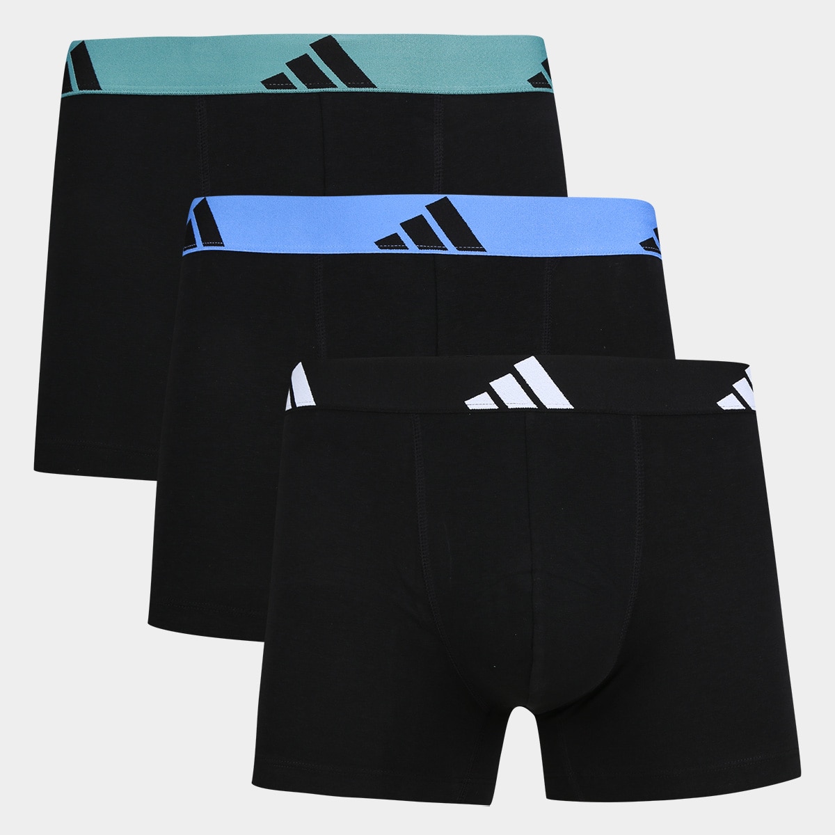 Kit Cueca Boxer Adidas 3 Peças