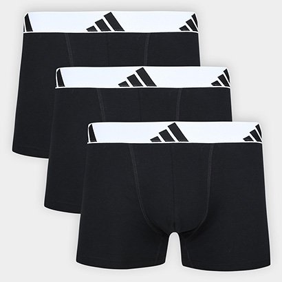Kit Cueca Boxer Adidas 3 Peças - Masculino