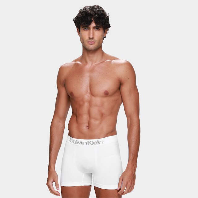 Kit Cueca Boxer Calvin Klein C/ 3 Peças