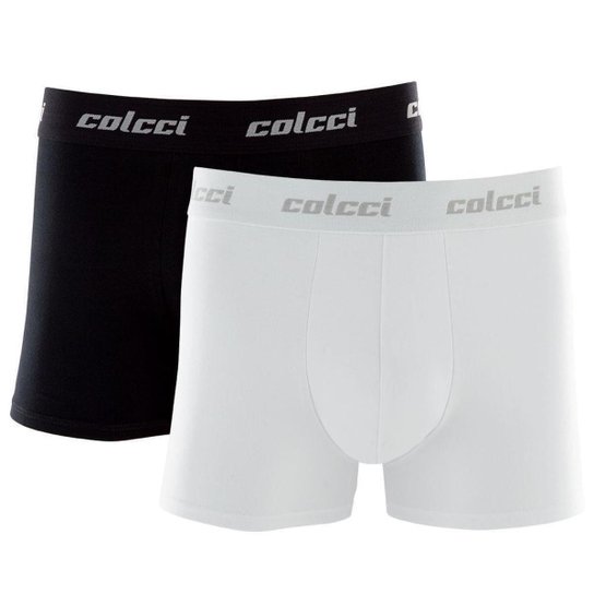 Kit Cueca Boxer Colcci 2 Peças Masculina Algodão com Elástico - Preto+Areia Menor preço em Kit Cueca Boxer Colcci 2 Peças Masculina Algodão com Elástico - Preto+Areia