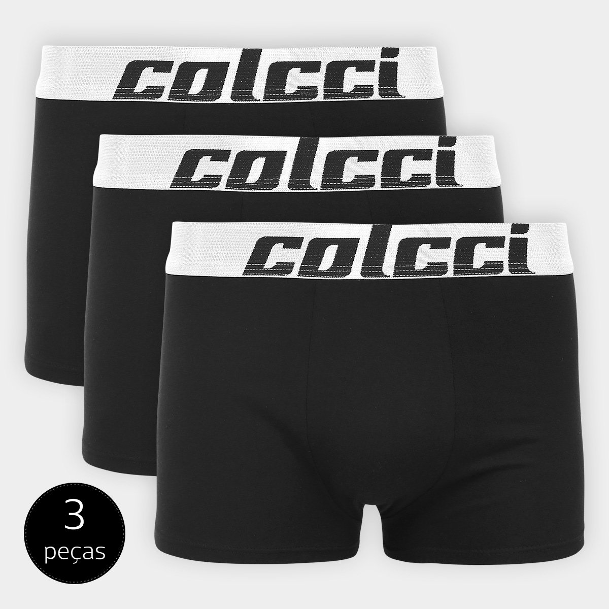 Kit Cueca Boxer Colcci Logo 3 Peças Menor preço em Kit Cueca Boxer Colcci Logo 3 Peças