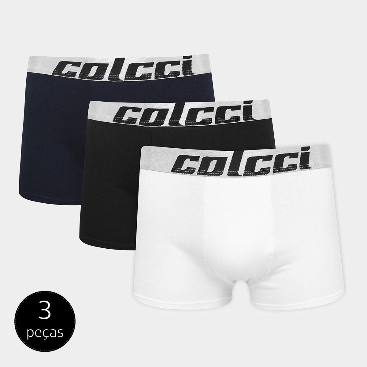 Kit Cueca Boxer Colcci Logo 3 Peças Menor preço em Kit Cueca Boxer Colcci Logo 3 Peças