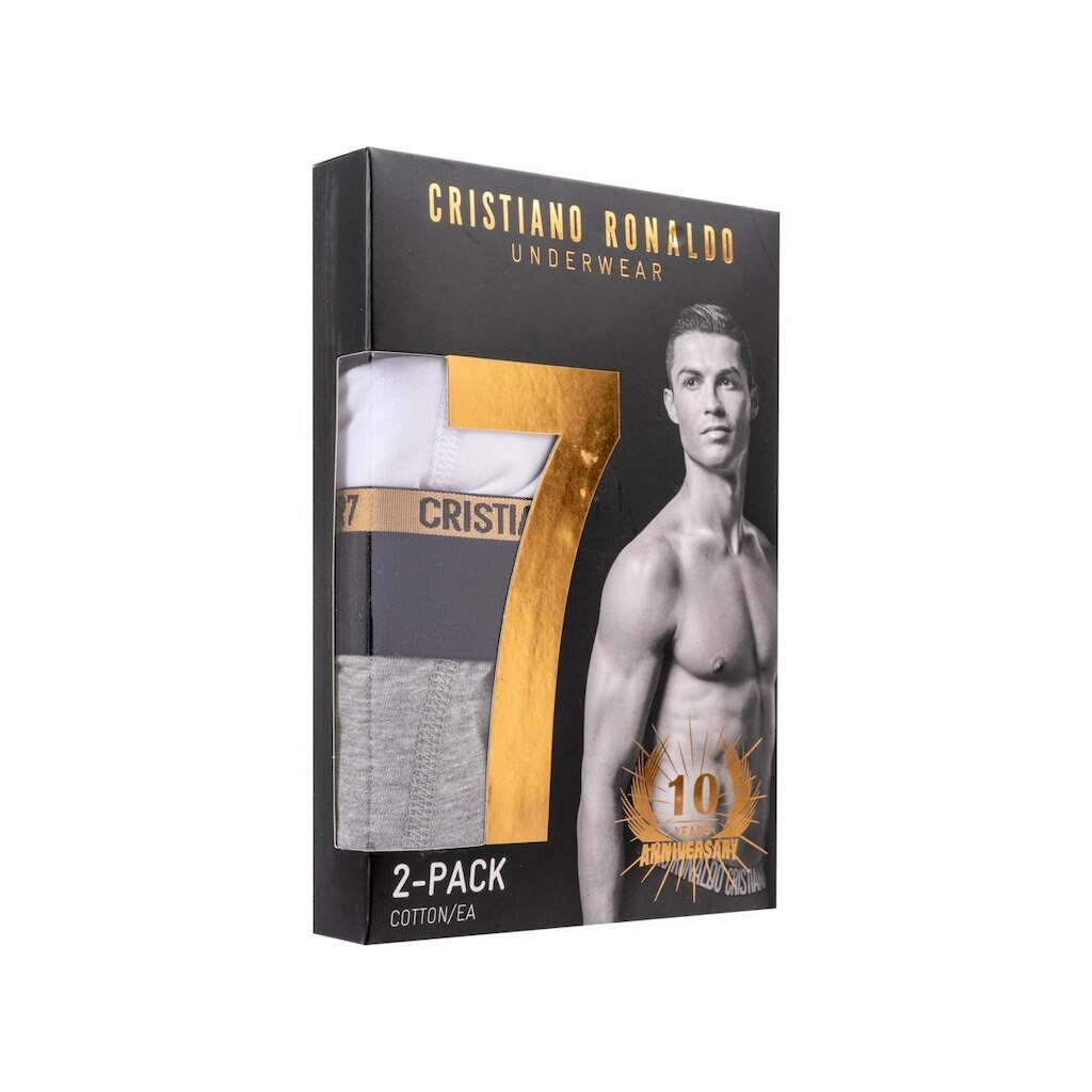 Kit Cueca Boxer CR7 Underwear Cotton/EA com 2 Peças