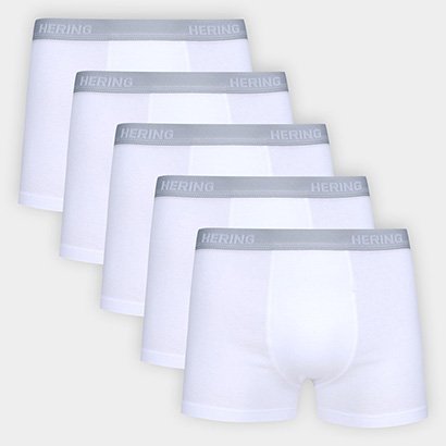Kit Cueca Boxer Hering 5 Peças - Masculino