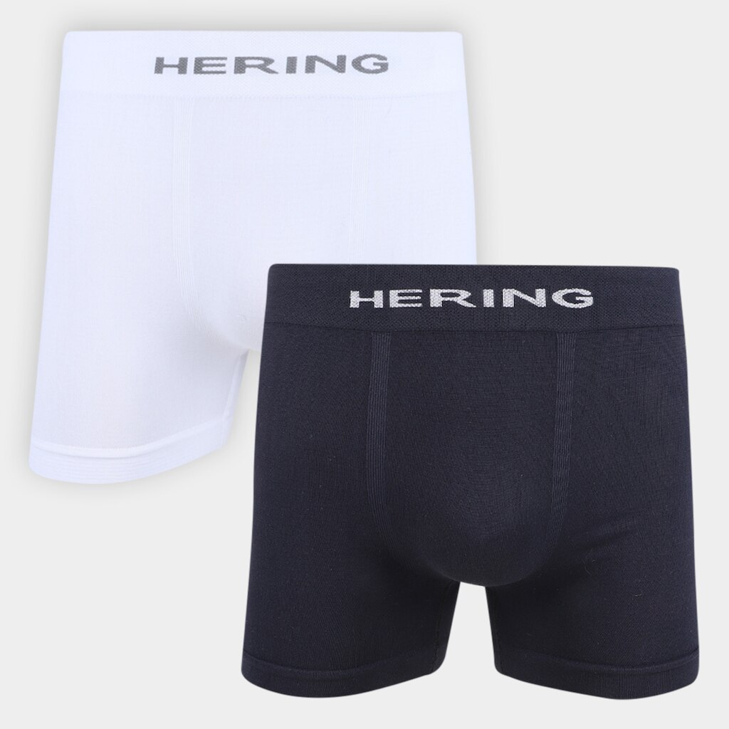 Kit Cueca Boxer Hering Sem Costura Masculina 2 Peças
