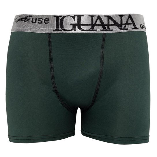 Kit Cueca Boxer Iguana MicroFibra Lisa Masculina 10 Peças
