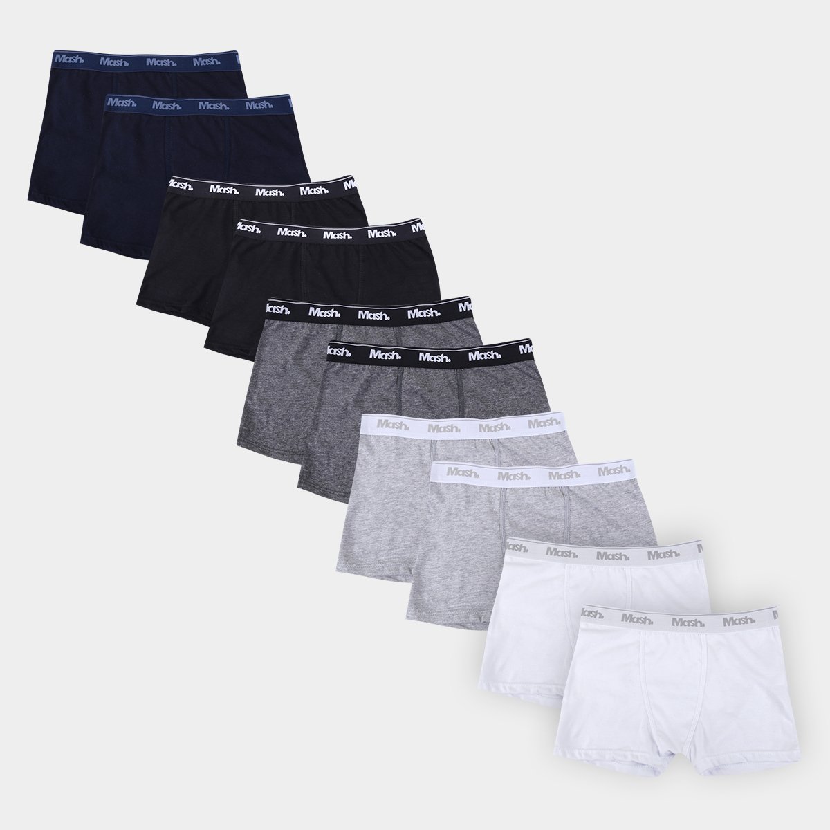 Kit Cueca Boxer Infantil Mash C/ 10 Peças Menor preço em Kit Cueca Boxer Infantil Mash C/ 10 Peças