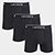 Kit Cueca Boxer Lacoste C/ 3 Peças - Preto