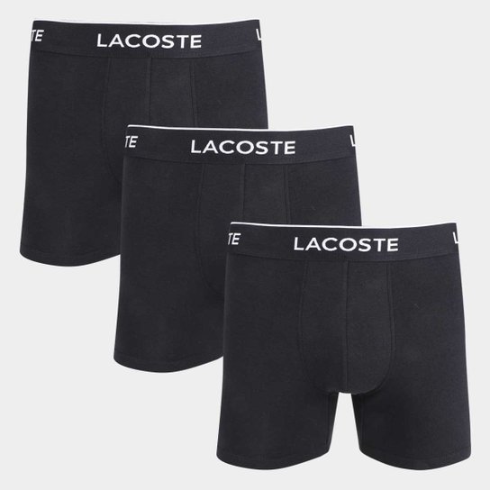 Kit Cueca Boxer Lacoste C/ 3 Peças