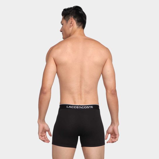 Kit Cueca Boxer Lacoste C/ 3 Peças