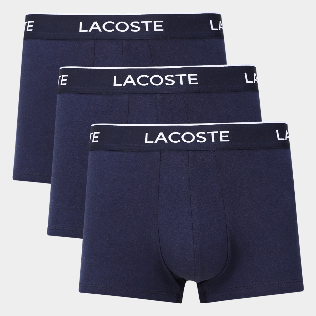 Kit Cueca Boxer Lacoste C/ 3 Peças - Marinho