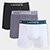 Kit Cueca Boxer Lacoste C/ 3 Peças - Preto+Branco