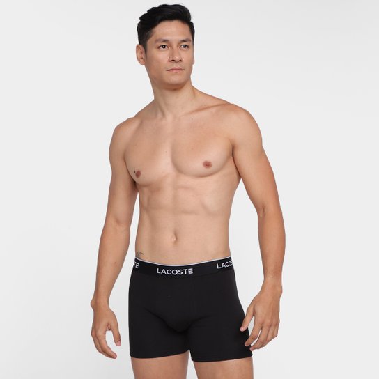 Kit Cueca Boxer Lacoste C/ 3 Peças