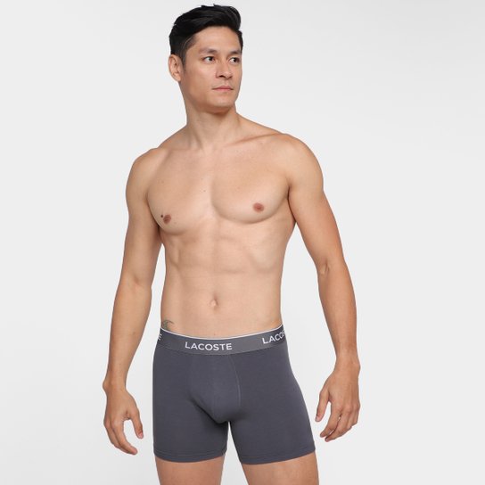 Kit Cueca Boxer Lacoste C/ 3 Peças