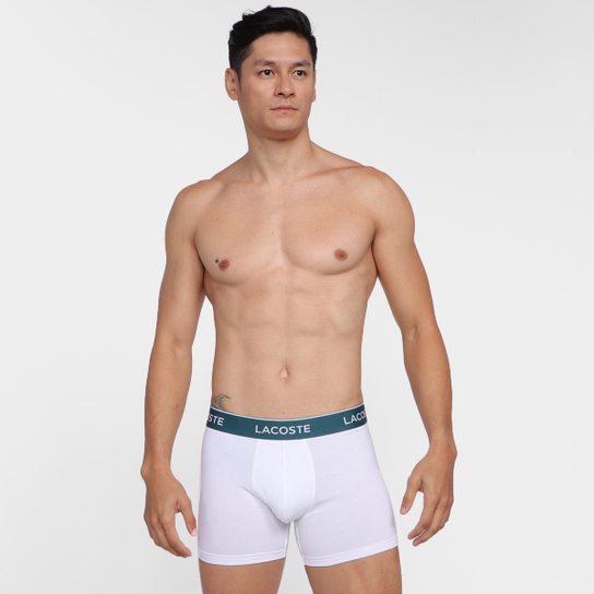 Kit Cueca Boxer Lacoste C/ 3 Peças