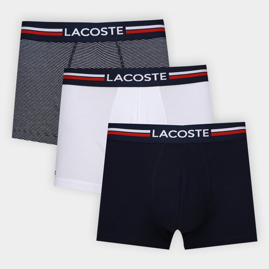 Kit Cueca Boxer Lacoste Masculina - 3 Peças