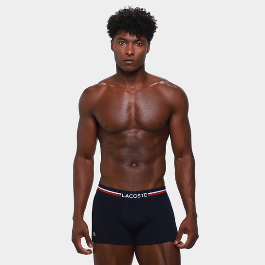 Kit Cueca Boxer Lacoste Masculina - 3 Peças