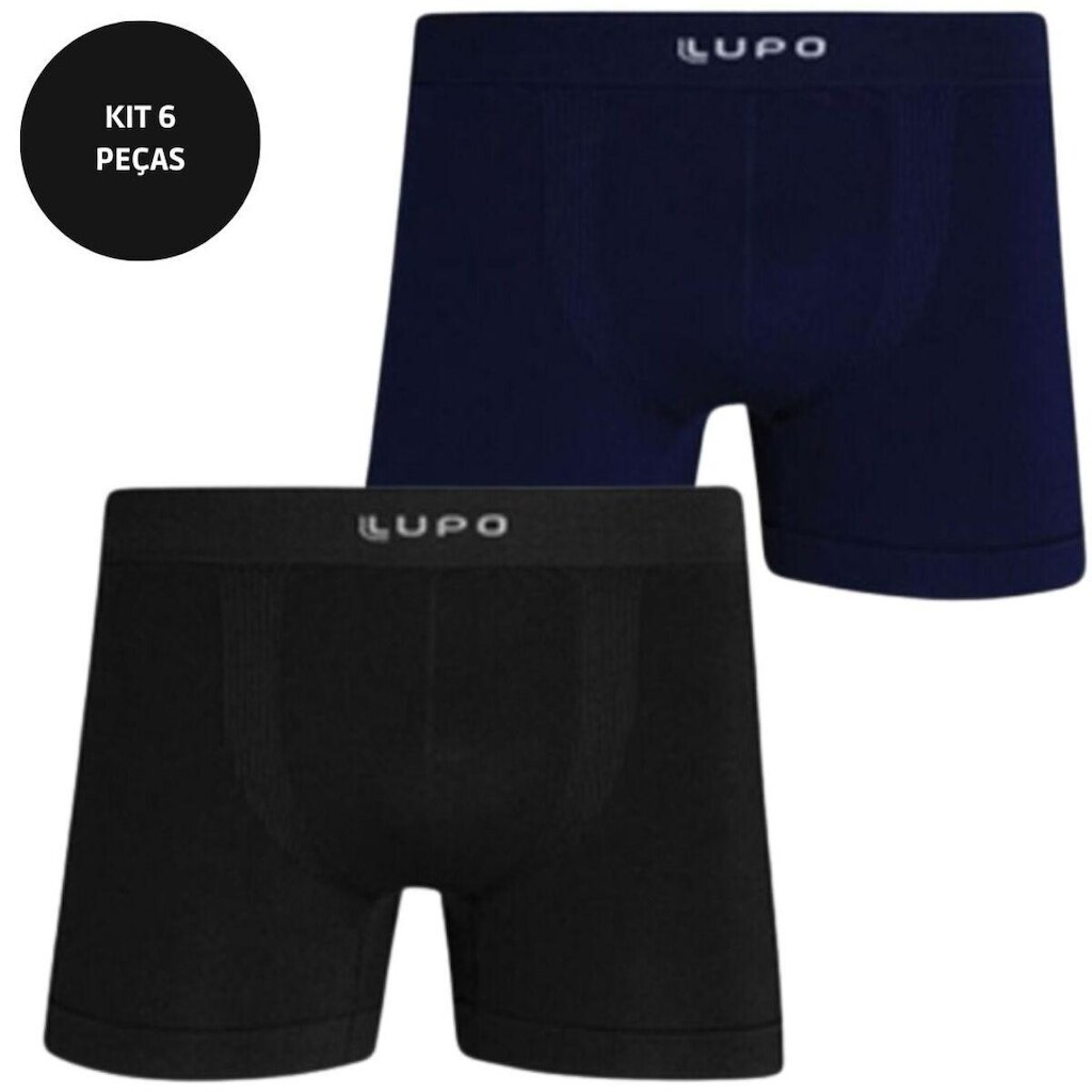 Kit Cueca Boxer Lupo 6 Unidades
