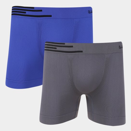 Kit Cueca Boxer Lupo Bas K2 Masculino - Grafite Menor preço em Kit Cueca Boxer Lupo Bas K2 Masculino - Grafite