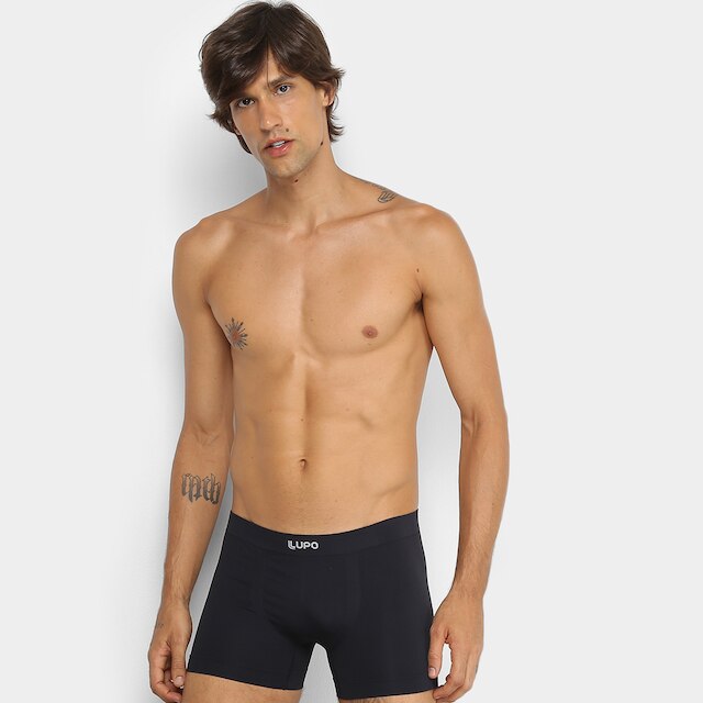 Kit Cueca Boxer Lupo Microfibra Sem Costura 2 Peças