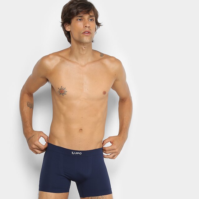 Kit Cueca Boxer Lupo Microfibra Sem Costura 2 Peças