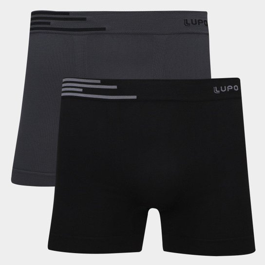 Kit Cueca Boxer Lupo Microfibra Sem Costura 2 Peças