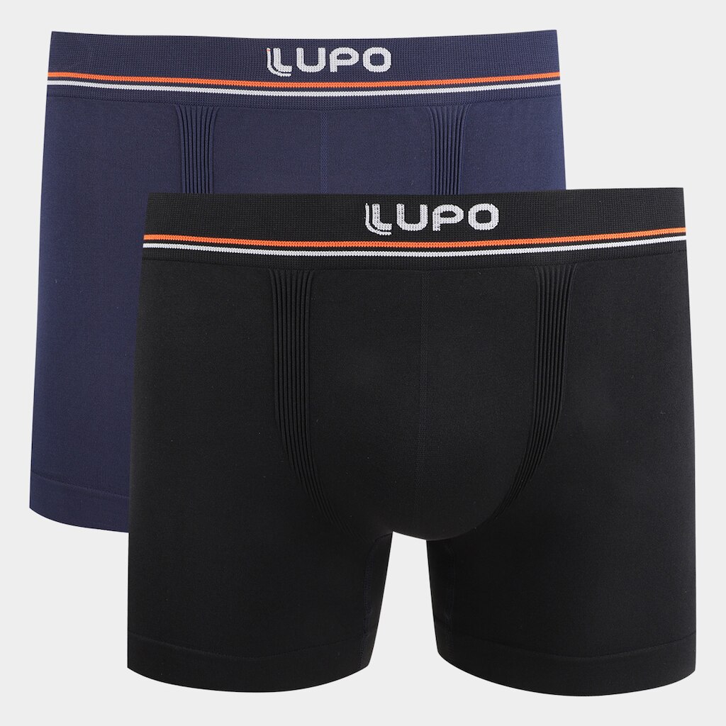 Kit Cueca Boxer Lupo Microfibra Sem Costura 2 Peças