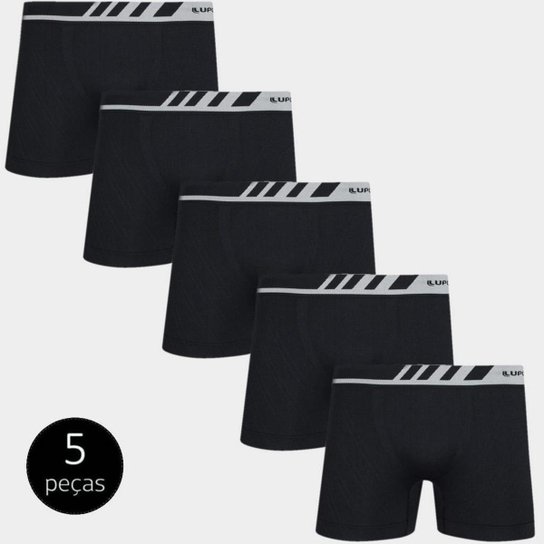 Kit Cueca Boxer Lupo Sem Costura Microfibra 5 Peças - Preto é boa?
