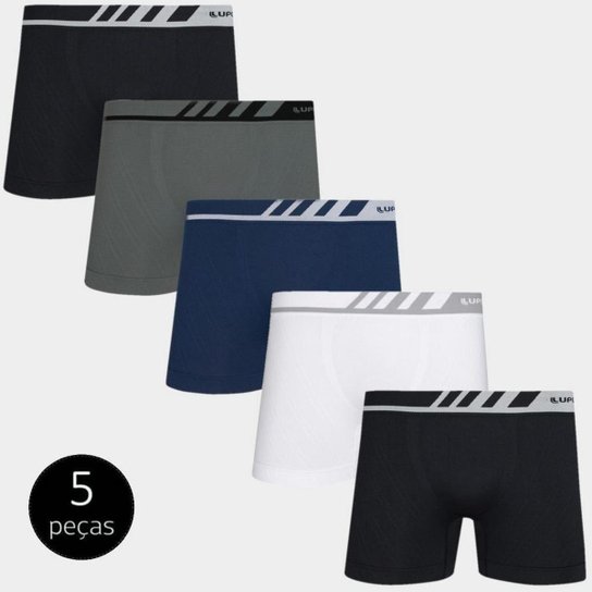 Kit Cueca Boxer Lupo Sem Costura Microfibra 5 Peças - Chumbo+Preto é ruim? Kit Cueca Boxer Lupo Sem Costura Microfibra 5 Peças - Chumbo+Preto é boa?