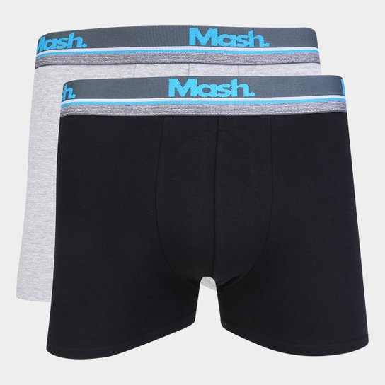 Kit Cueca Boxer Mash 2 Peças - Cinza+Azul é boa?