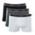 Kit Cueca Boxer Mash 3 Peças Elástico Masculina Algodão - Cinza+Preto